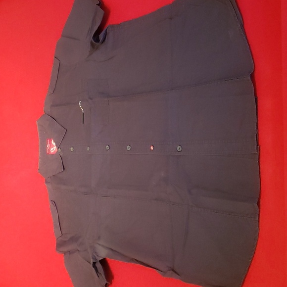 Lot of 2 Mens XXLshort sleeve button up navy blue and white shirts by Marc Ecko. - Picture 6 of 8